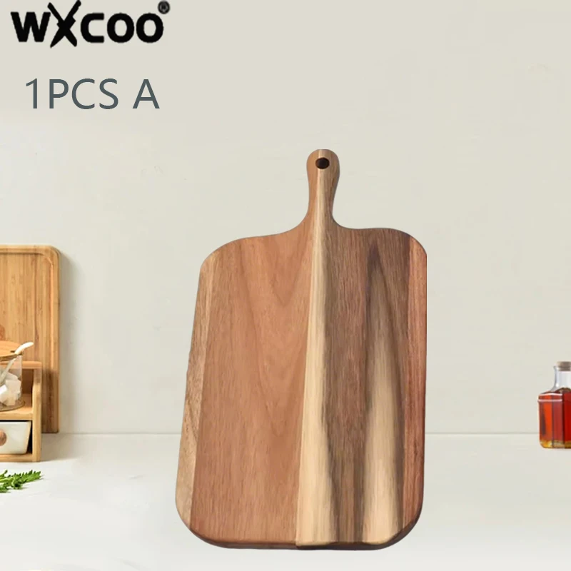 

Деревянная разделочная доска из акации с длинной ручкой