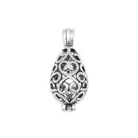 10pcs classic antique silver water drop pearl cage jewelry making bead aroma essential oil diffuser locket for oyster pearl