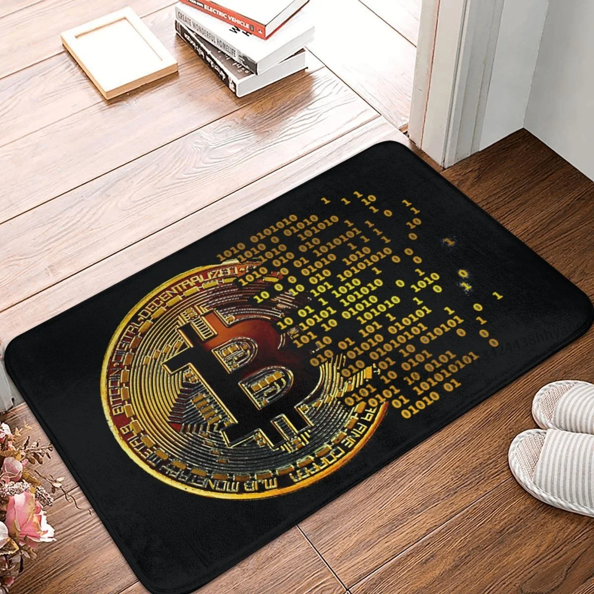 

Cryptocurrency Art Bathroom Mat I Love Bitcoin Art Doormat Kitchen Carpet Entrance Door Rug Home Decoration