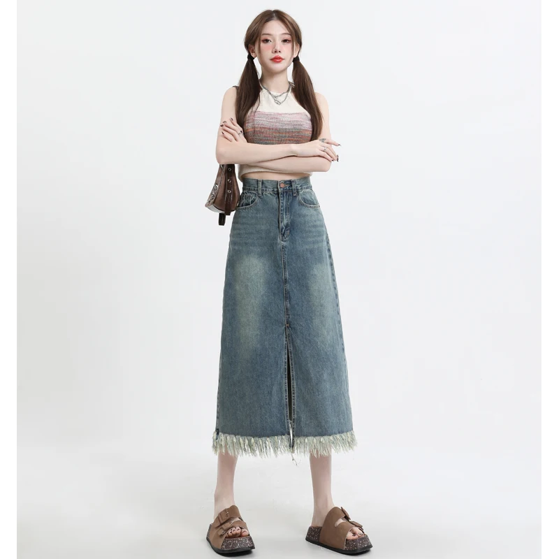 

Юбка женская летняя облегающая трапециевидная с завышенной талией, 17367