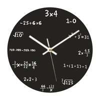 creative wooden wall clock 30cm crystal membrane math formula wall watch wall art decor for home housewarming gifts