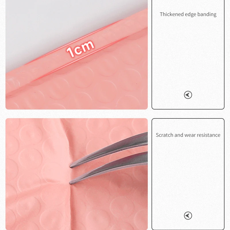 Рисунок 6 - 4 размера розовые пузырчатые пакеты