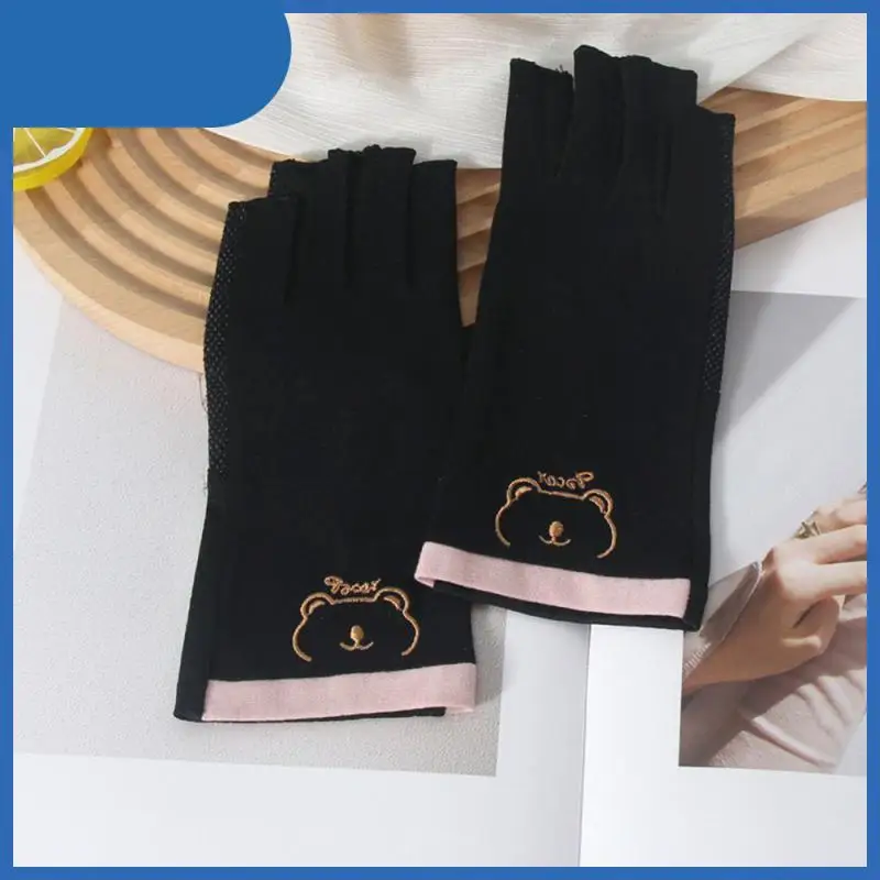 

Перчатки из хлопка с деталями процесса физические Нескользящие перчатки из вискозы дышащие тонкие перчатки для вождения обхват ладони 17,5 см