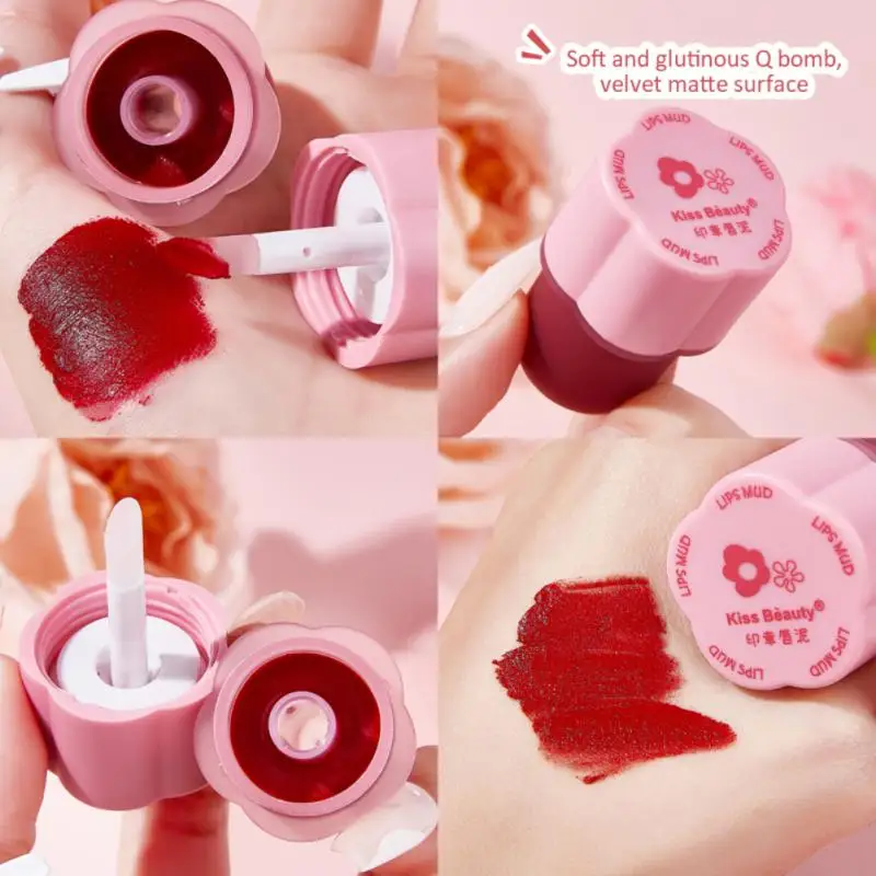 

Matte Liquid Lipstick Waterproof Retro Red Velvet Lip Mud Makeup Long Lasting Lip Gloss Tint Matte Lip Glaze Tube Cosmetics