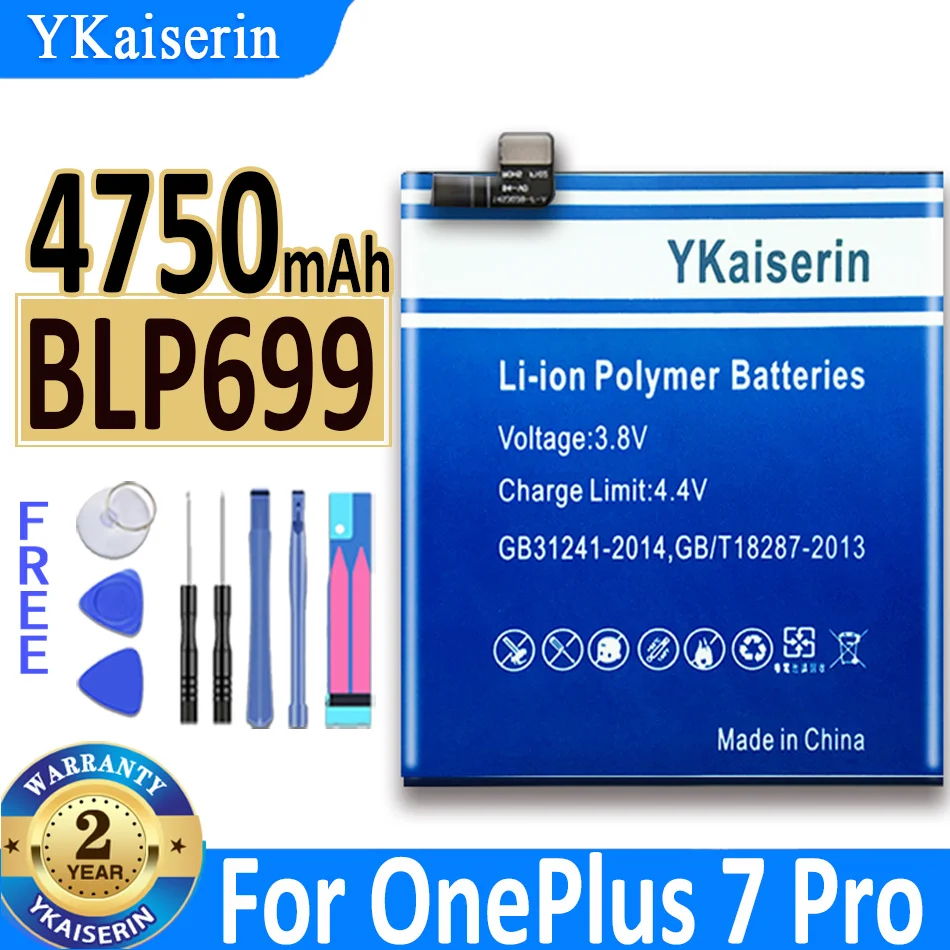 

YKaiserin Battery BLP699 BLP743 BLP745 BLP685 for OnePlus 1+ 7 Pro OnePlus7 Pro OnePlus 1 + 7 Pro 7T 6T/7 Bateria + CODE