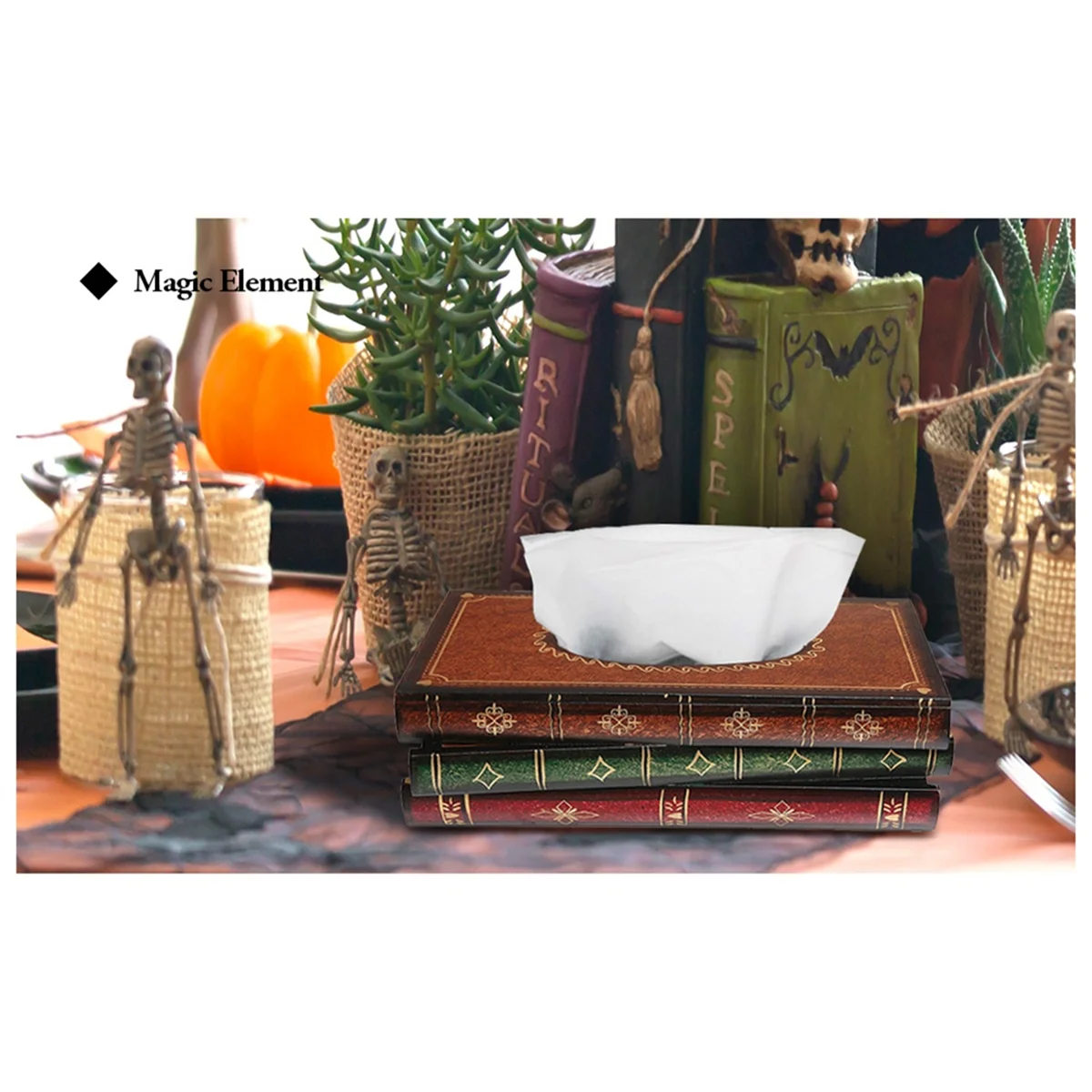 Винтажный дизайн сложенных книг держатель для коробки салфеток из цельного