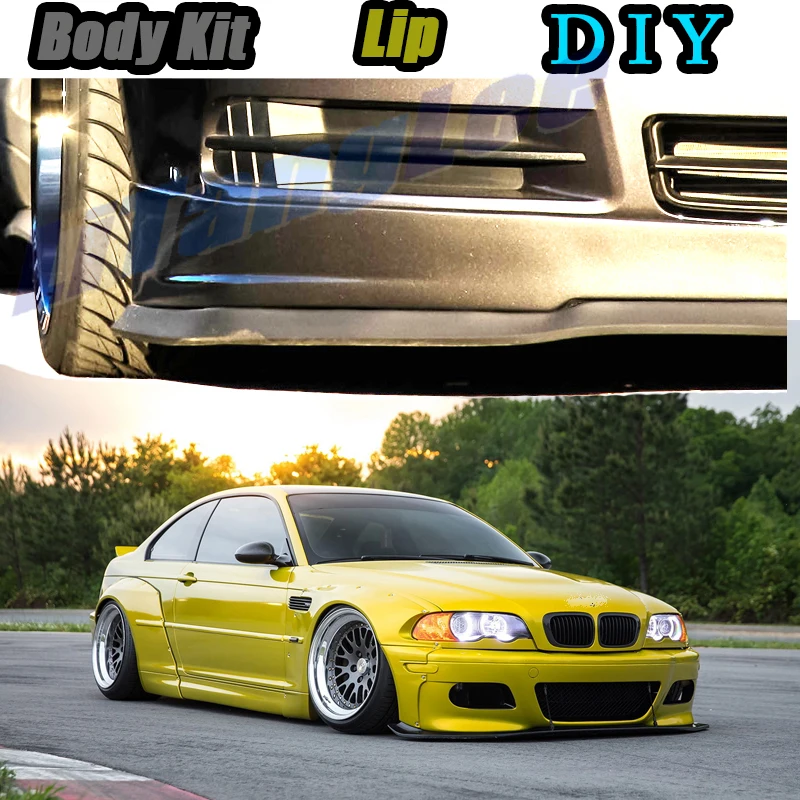 

Car Bumper Lip Front Spoiler Skirt Deflector For BMW 3 M3 E30 E36 E46 Tune Car Modified Body Kit VIP Hella Flush Lips