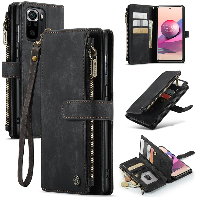 

Full Protective Mobile Cases for Redmi Note9s Note 9 10 Pro Max Plus Card Slot Holder Housing Cases Funda