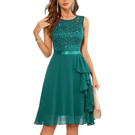 Зеленое платье подружки невесты на заказ летние шифоновые пляжные вечерние