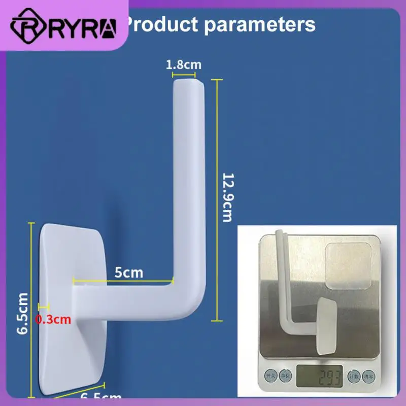 

2/4/5PCS Storage Rack L-type Hook Cloth Hanger Punch-free Hanger Racks Towels Roll Paper Strong Adhesive Bathroom Holder