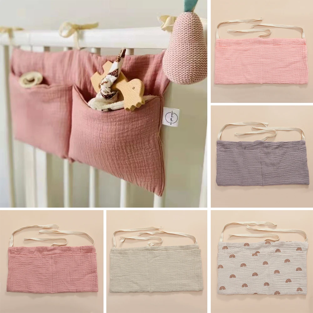 

Bedside Storage Bag Baby Crib Organizer Hanging Bag For Dormitory Bed Bunk Hospital Bed Rails Book Toy Diaper Pockets Bed Holder