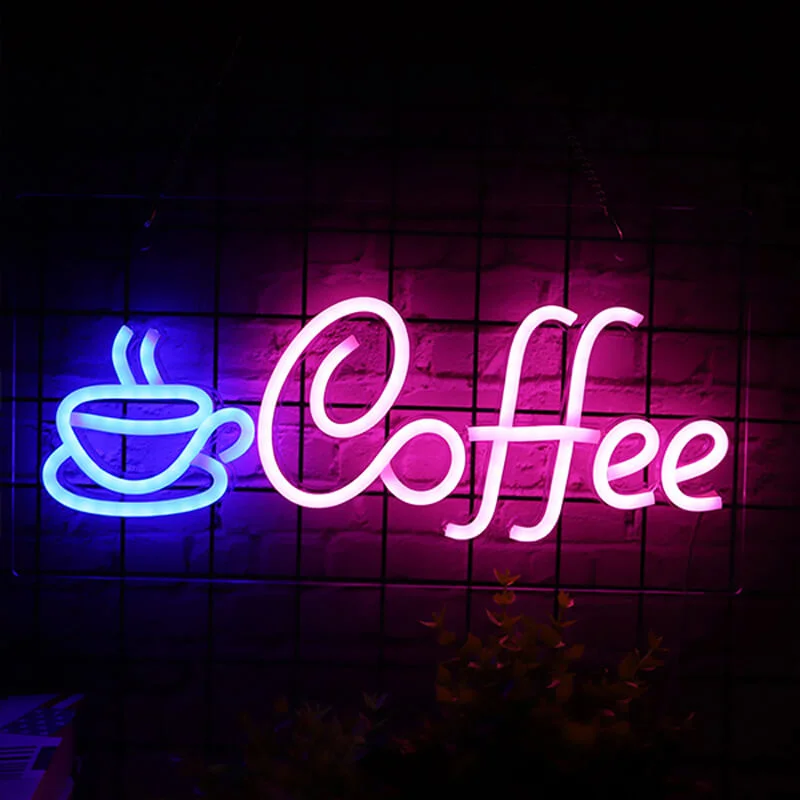 

Customized Coffee Usb Neon Lights For Rooms Decoration Neon Sign Indoor Lighting Night Light Bedroom Living Room Holiday Gifts