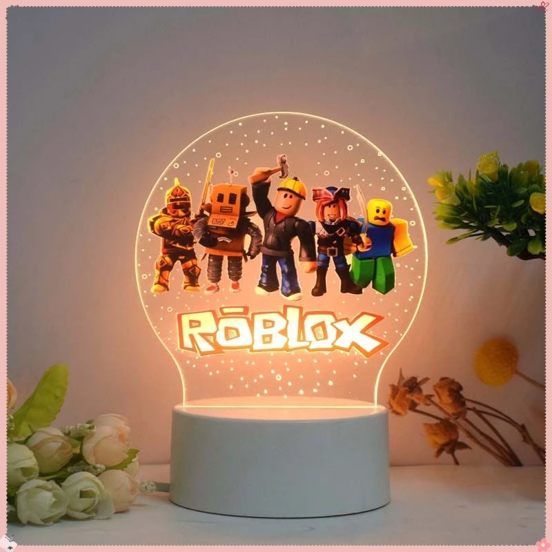 Фото Фигурка Roblox, игровой аксессуар, 3D ночник, USB-лампа для прикроватной тумбочки, аниме-декор для дома, удобный подарок-игрушка. №2