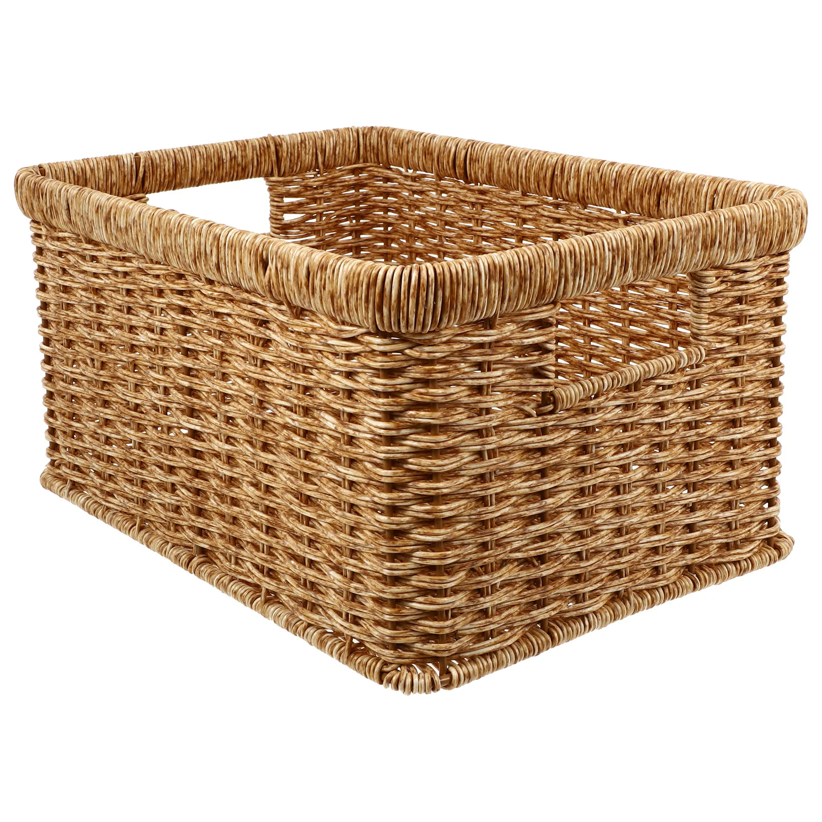 

Plastic Clothes Hamper Dirty Clothes Basket Woven Storage Bins Clothing Storage Bins Woven Cube Organizer Pantry Wicker Basket