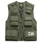 Жилет рыболовный мужской, повседневная Водонепроницаемая быстросохнущая уличная куртка для фотографа, путешествий, с множеством карманов, сетчатая, для рыбалки