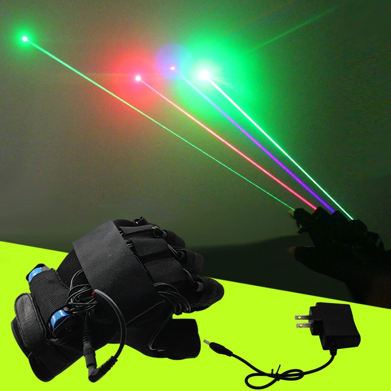 Rechargeable stage performance laser props portable night lighting night light bar DJ laser performance laser gloves