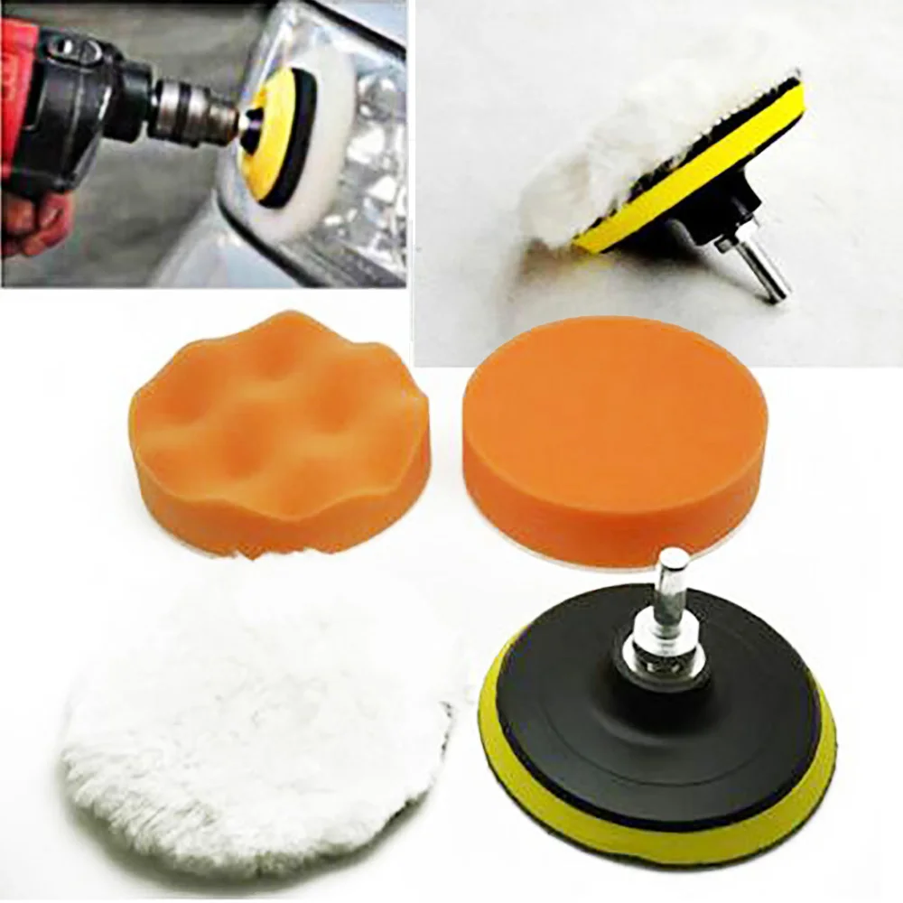

1Set Car Buffing Pads Kit Sponge Foam Pads Polishing Buffer Pad Kit Set Polishing Sponge Disc Auto Wash Tool For Car Polisher