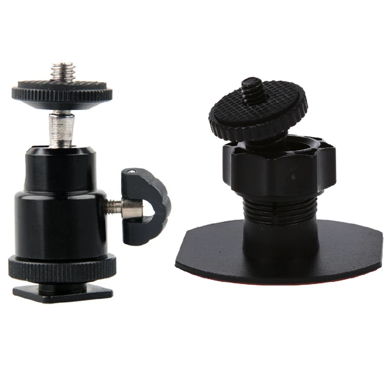 

NEW-Car Windshield Suction Mount Tripod Holder With Aluminium Alloy Mini Ball Head 1/4Inch Mount