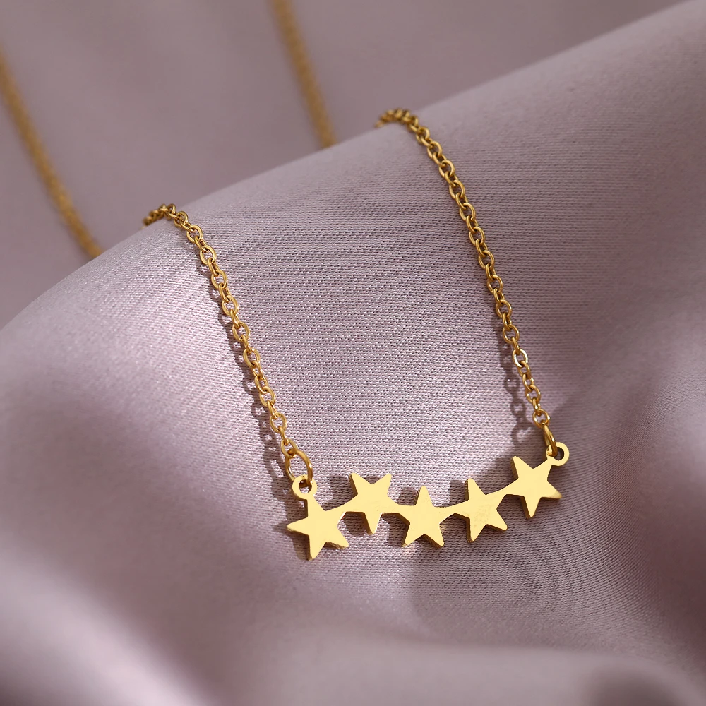 

Ожерелья из нержавеющей стали Kpop Y2K изысканные звезды кулон трендовые продукты цепь чокер модное ожерелье для женщин ювелирные изделия