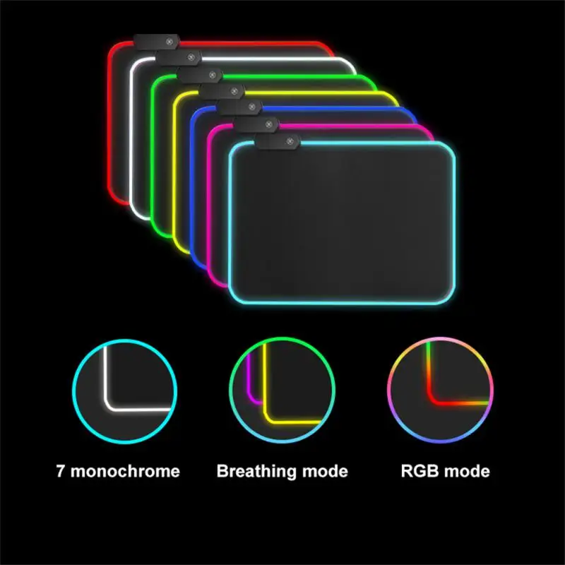 

Игровой коврик для мыши со светодиодной подсветкой, коврик для клавиатуры, нескользящий коврик для мыши, большой компьютерный утолщенный резиновый Настольный коврик, подарок на день рождения