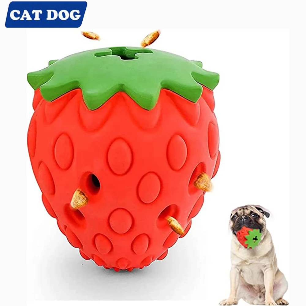 

Strawberry Dog Chew Toys for Strong Chews Indestructible Durable Dog Toys for Boring Puppy Teething Toys for Small Medium Dogs