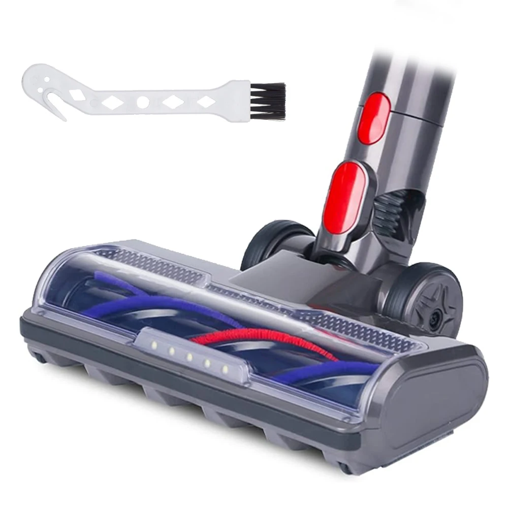 

Запасная часть насадки щетки для пылесоса Dyson V7 V8 V10 V11 V15, насадка для пола с передней подсветкой для твердых полов и ковров