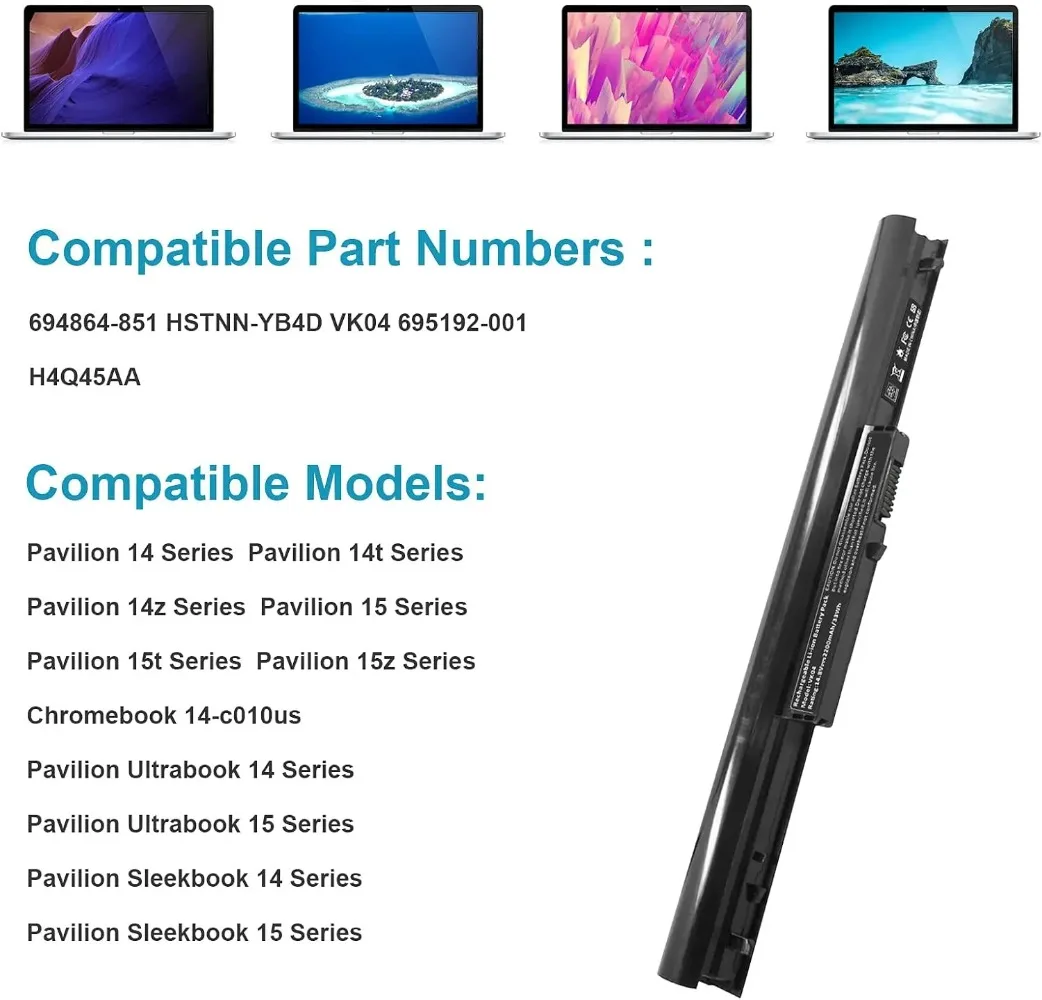 14 4 В VK04 Аккумулятор для ноутбука HP Pavilion Sleekbook 15 Series 14-B109wm 14-b124us 14-b137ca 14-b150us 14-b173cl 694864