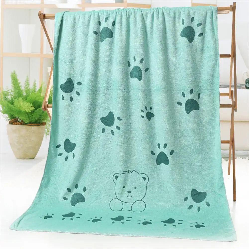 

Dog Towel Super Absorbent Extra Large | Soft Microfiber Dog Drying Towel with Paw Prints Printed | Multi-Purpose Quick-D