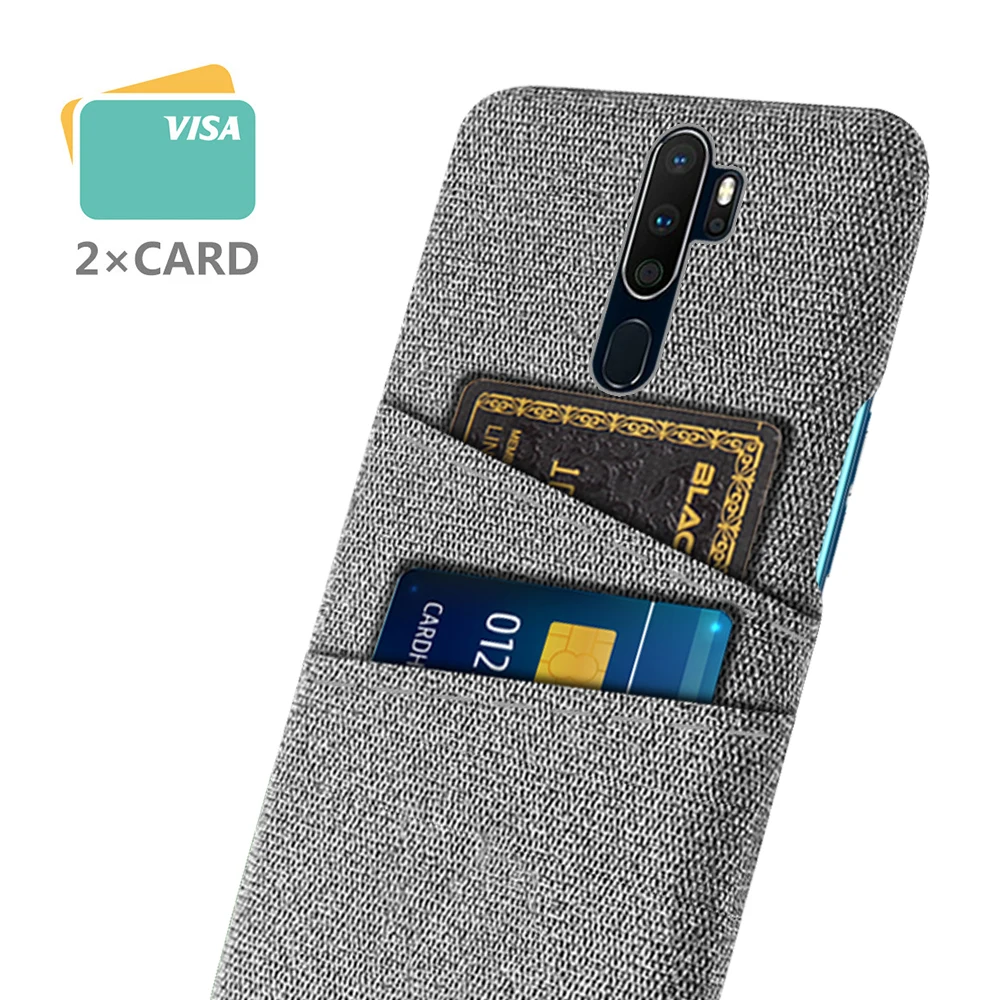 

For OPPO A5 A9 2020 A11x Case Luxury Fabric Dual Card Phone Cover For OPPOA5 OPPOA9 OPPO A 9 2020 Phone Cases Fundas Coque
