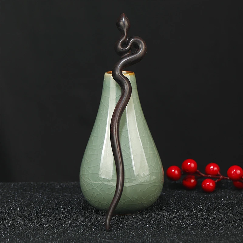 Ретро змеиная сандаловая палочка для волос женщин элегантные простые заколки