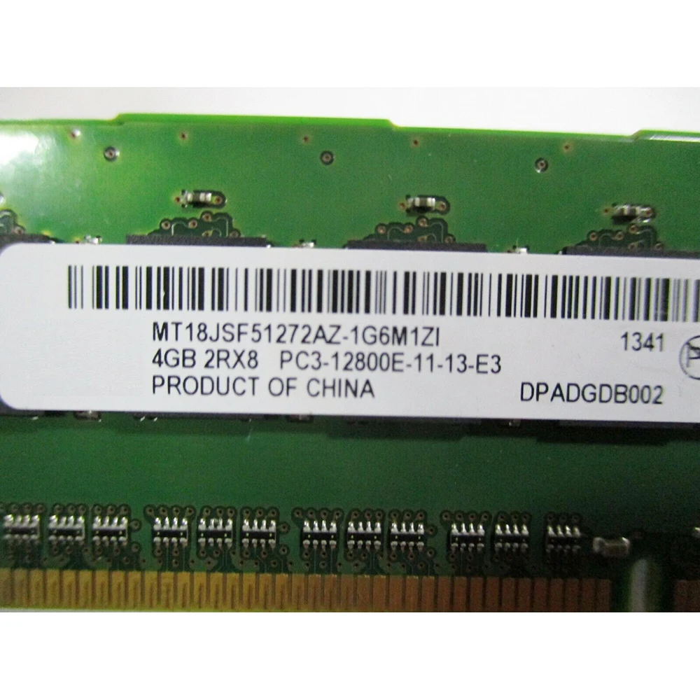 Для MT RAM 4GB 4G 2RX8 PC3-12800E DDR3 1600 UDIMM ECC MT18JSF51272AZ-1G6 Memory, быстрая доставка, высокое качество