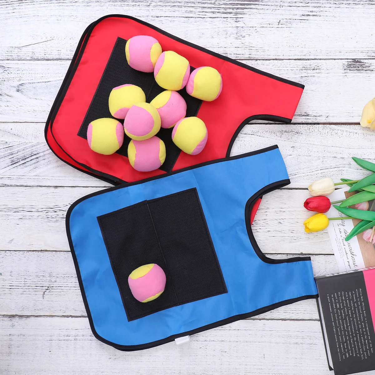 

Stickyvest Game Target Kidsdodgeball Balls Set Games Outdoor Throwing Tagvests Toys Catch Garden Dartprops Jersey Toss Summer