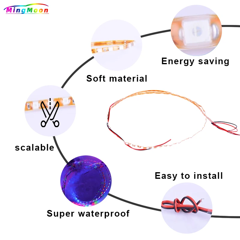 2 шт. Светодиодная лента 90 см 35 43 дюйма 45