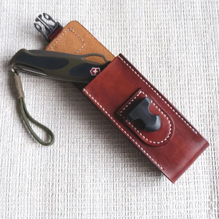 Чехол из натуральной кожи ручной работы чехол для ремня Victorinox Ranger Grip 79 130 мм (нож в