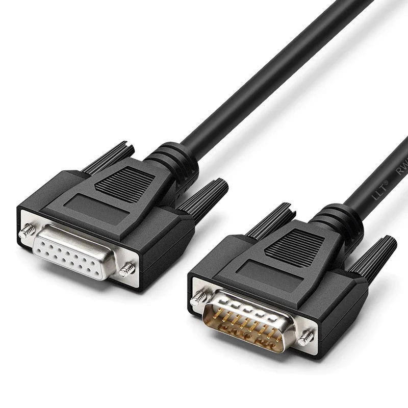 

Кабель DB15 «Папа-мама» промышленного класса, параллельный 15-контактный последовательный удлинитель из чистой меди, 2 ряда, 1 м, 5 м, 10 м, 30 м