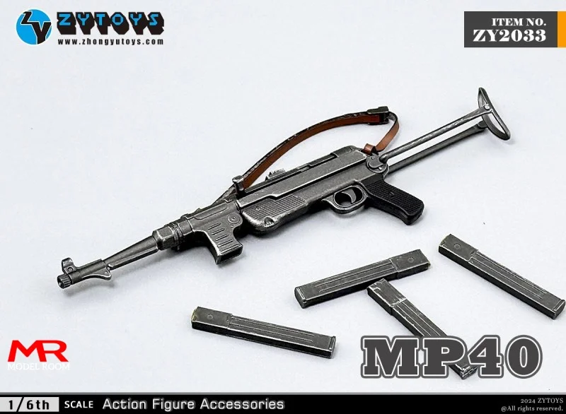 Фото ZYTOYS ZY2033 масштаб 1/6 MP40 модель пистолета-пулемета 11 см пластиковое солдатское оружие игрушка подходит для 12 дюймов мужской женский экшн-фигурки тела куклы №4