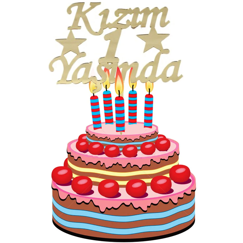 

Для моей дочери 1 год, первый день рождения, торт из оргстекла, золотой цвет