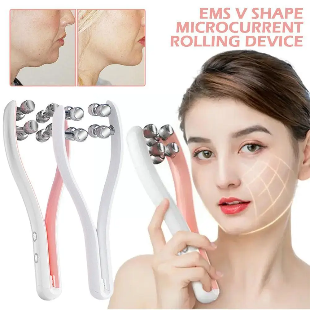 EMS Face Lifting Roller RF Eye Beauty Device Remove Skin V-Shaped Anti-Wrinkle Facial Lifting Tightening Wrinkle Instrument H2Y1