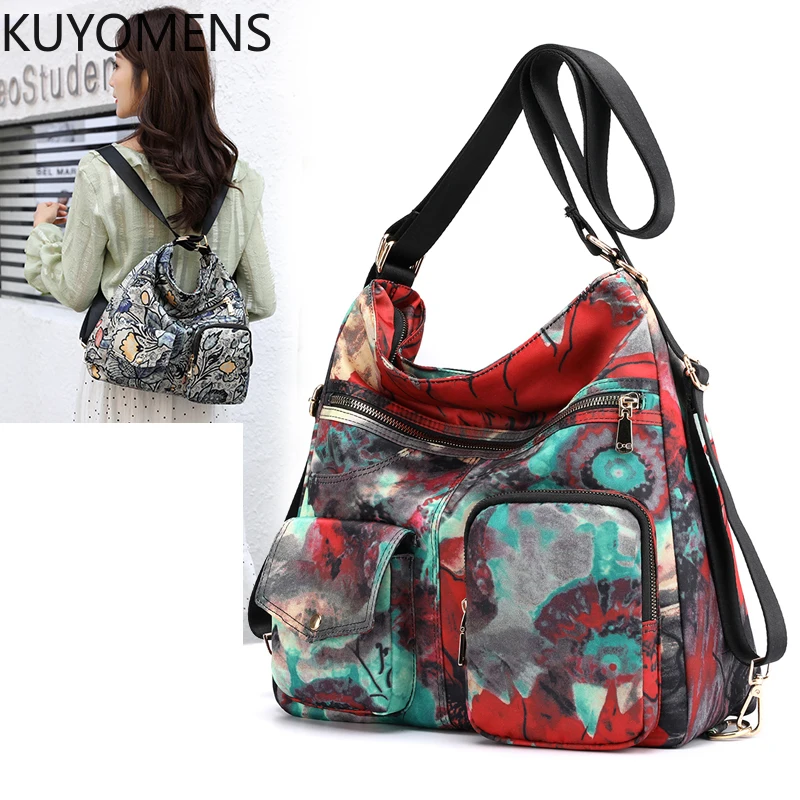 

Waterproof Women's Multifunction Shoulder bags Printing Messenger Bag Female Handbags designer Nylon Ladies Crossbody Bag Bolsas
