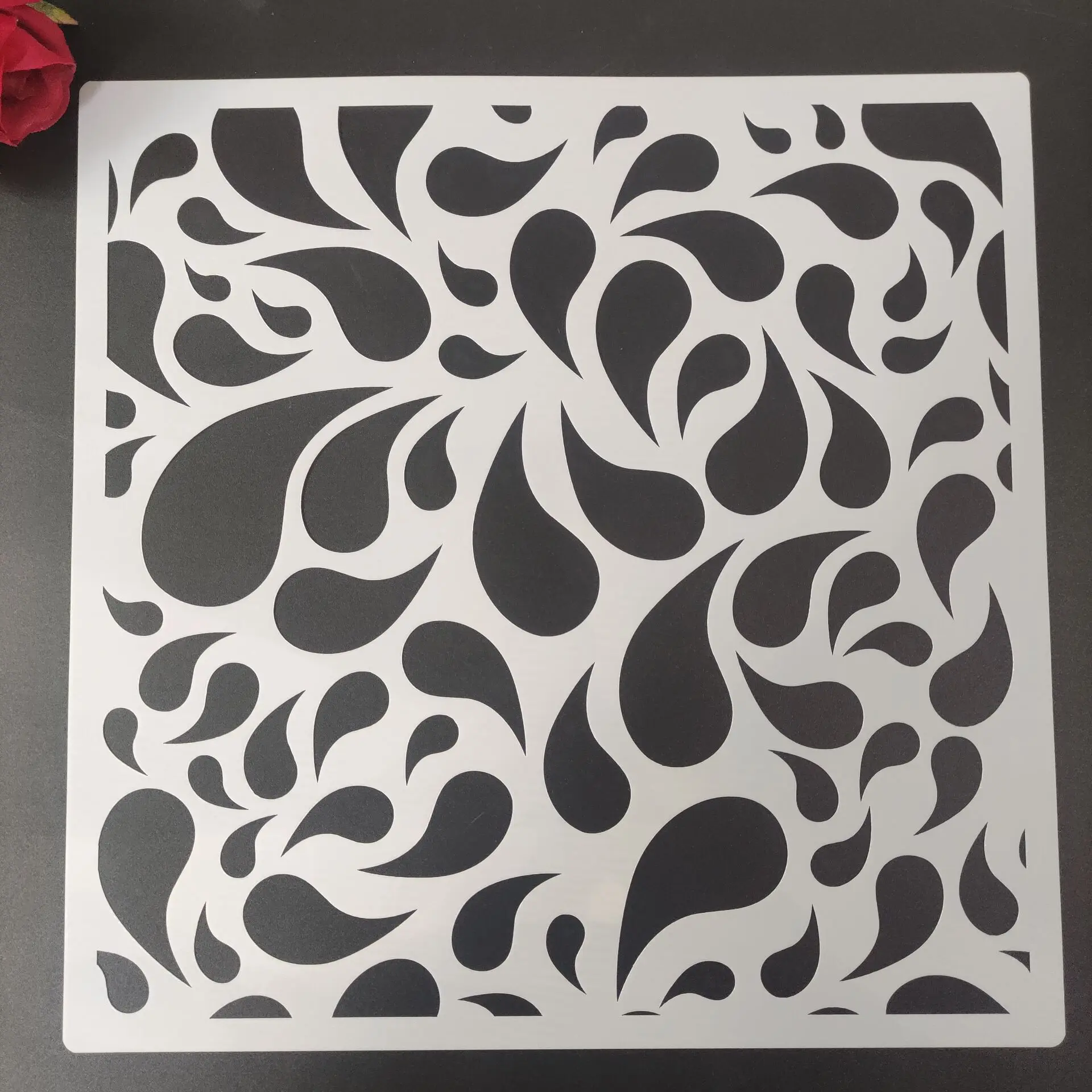 

30 * 30cm DIY reusable molds laser cut painting stencils floor tile fabric wall mold furniture mandala painting stencils N39