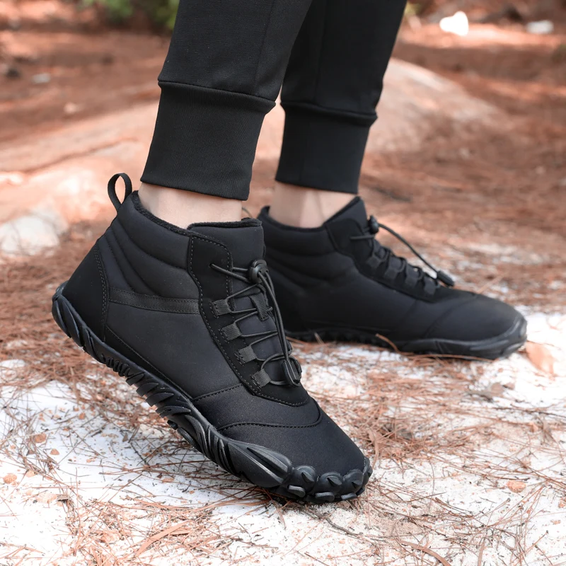 SENAGE Outdoor Hiking Shoes Men Winter Snow Boots  Women Keep Warm Cotton Shoes Plush Warm High Ankle Boots Man Sneakers