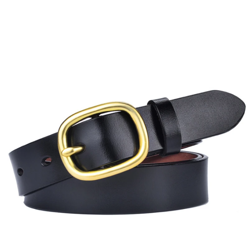 2022 New Women Genuine Leather Belt for Female Strap Casual All-match Ladies Adjustable Belts Designer High Quality Brand