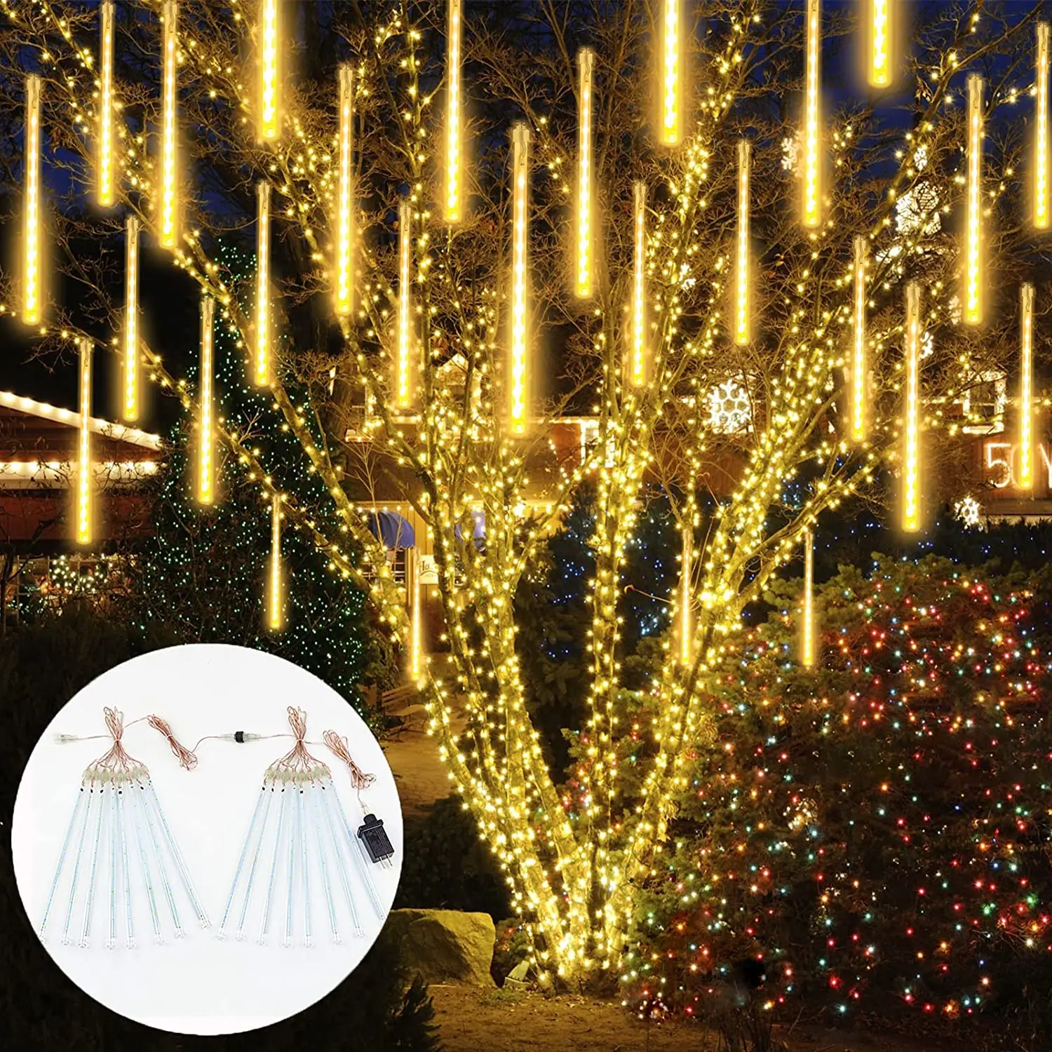LED Fairy Waterfall Lights White/Warm White/RGB Xmas Party Wedding Entrance Hall 