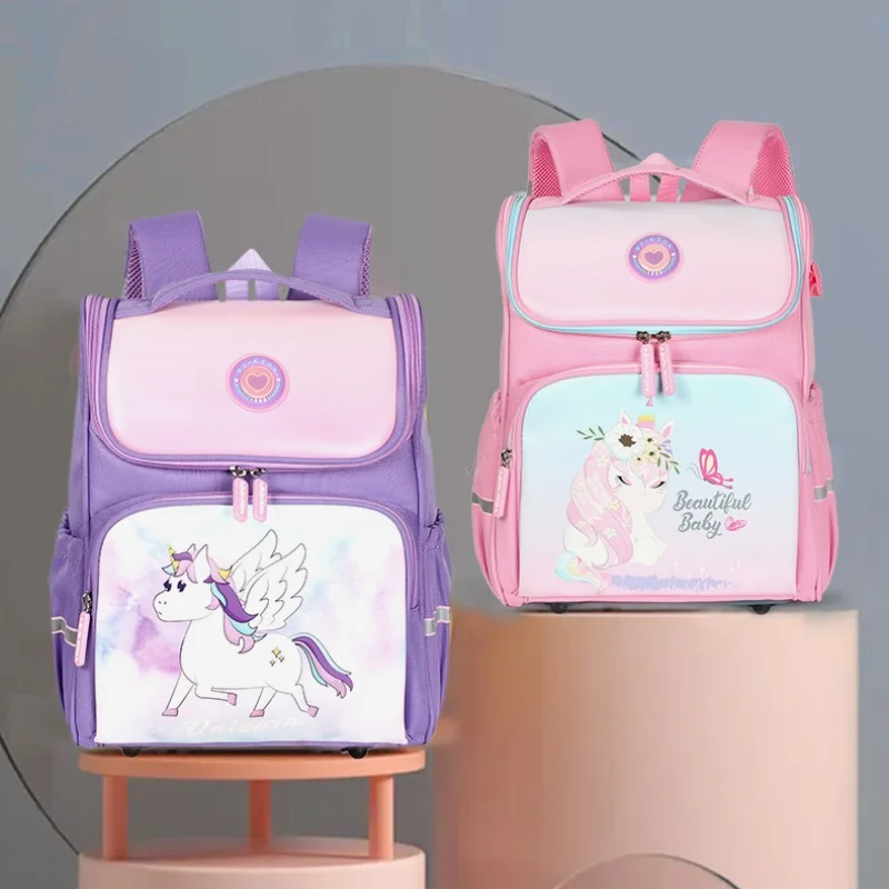 Primary Girls Princess Unicorn Fashion High-capacity Backpacks New Children Boy Cartoon Grade 1-6 Students Schoolbags for Travel