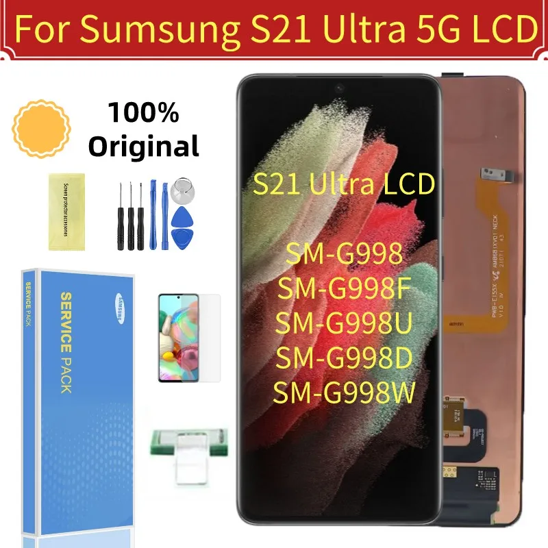6.8''Original Super AMOLED Display LCD For Samsung Galaxy S21 Ultra 5G G998 G998D LCD Display Touch Screen Assembly Replacement enlarge
