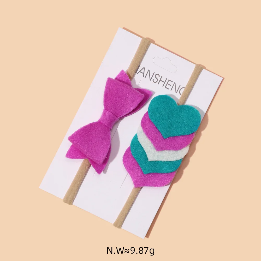 Children's Headband Bow Nonwoven Elastic Nylon Baby Hair Band Baby Girl Accessories Bowknot Photo Props