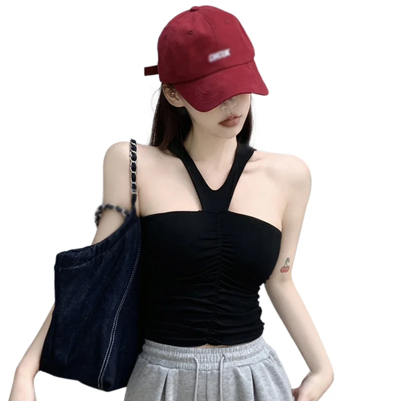 

Women's Camisole Halter Backless Tank Tops Korean Version Tank Tops