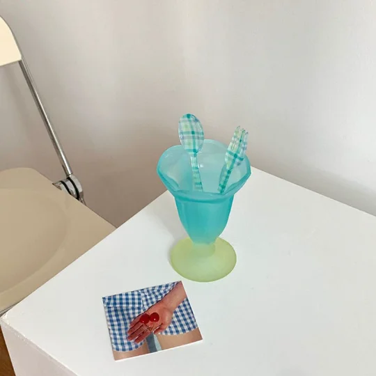 Чашка TANGPIN из матового стекла с цветами чашка для шампанского йогурта