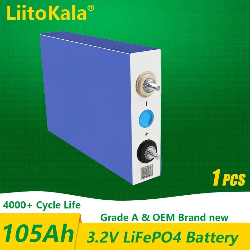 

1 шт. LiitoKala 3,2 В Ач lifepo4 аккумулятор 3C разряд для DIY 12 В 24 В Электрический RV Golf автомобиль уличный Солнечный перезаряжаемый
