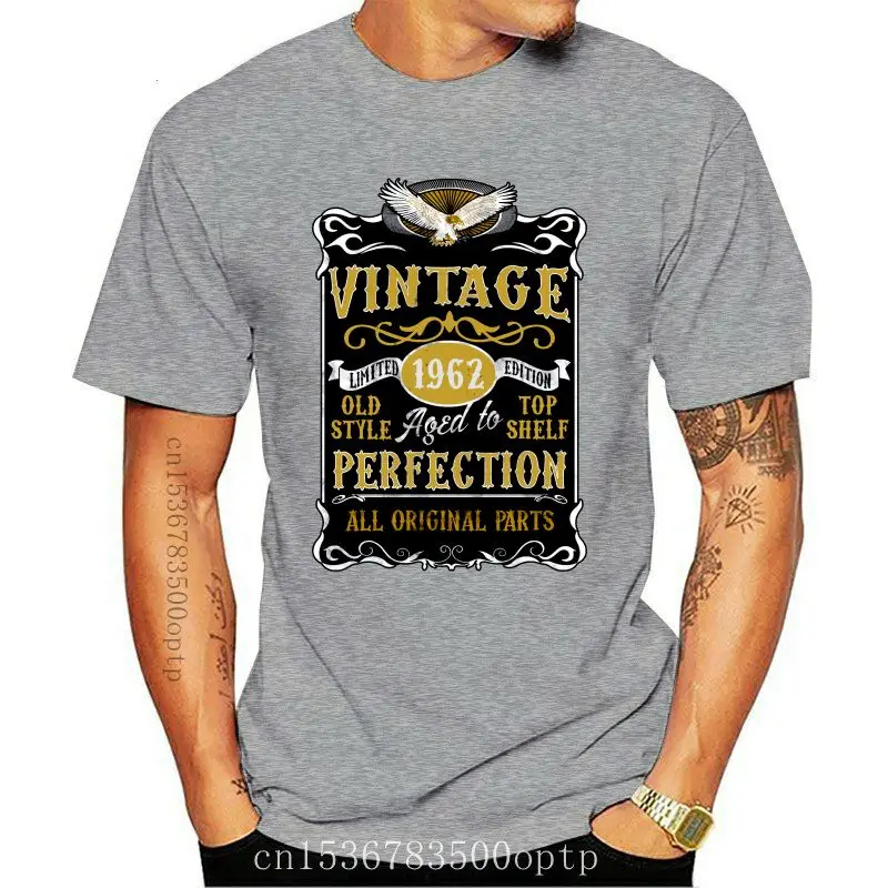 

Camiseta Vintage hecha en 1962, camisa con cuello redondo, estilo de gran tamaño, con personaje de dibujos animados, regalo de a